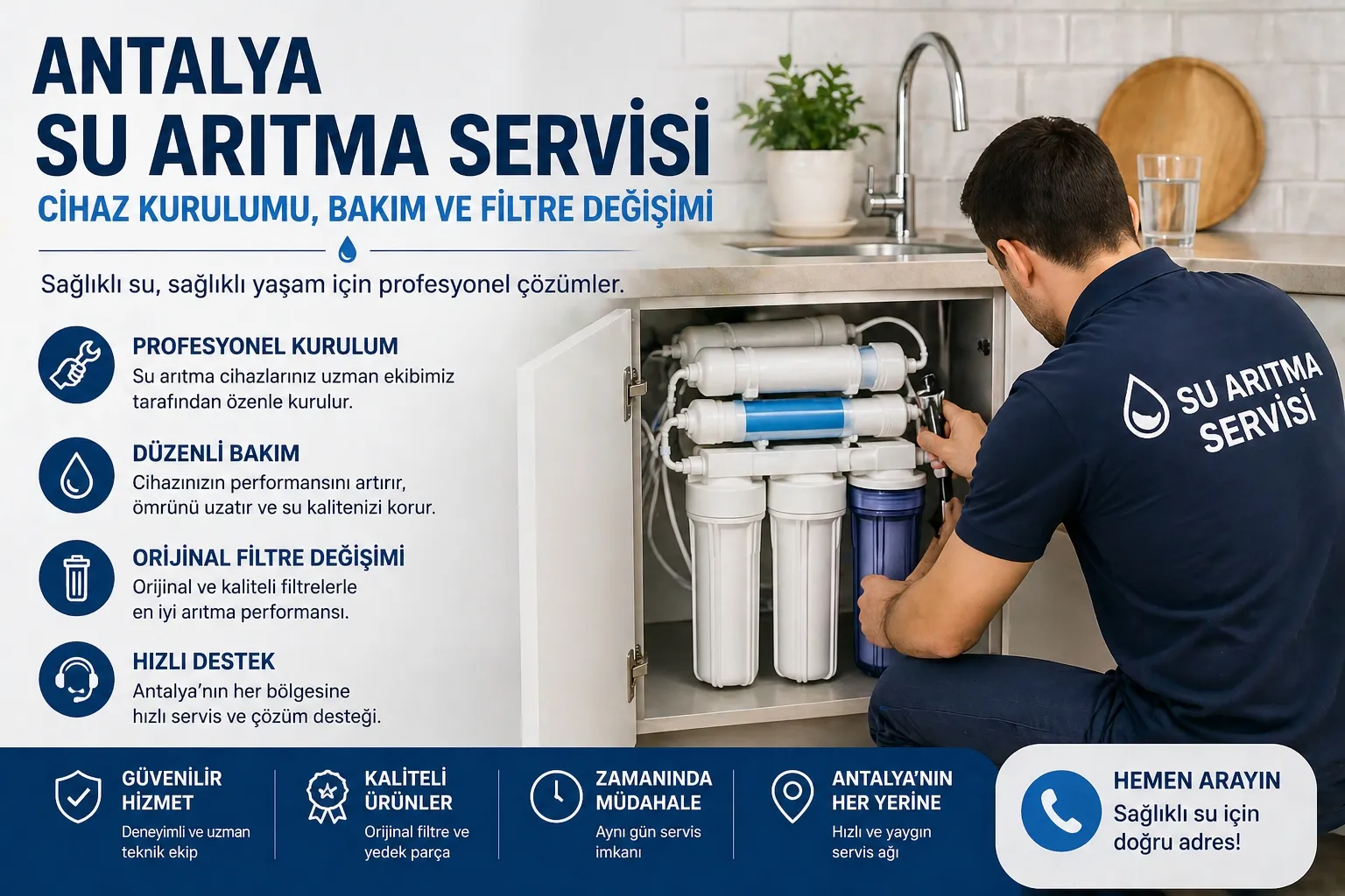 Antalya Su Arıtma Servisi ve Cihaz Kurulumu Hakkında Bilmeniz Gerekenler